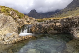 Fairy Pools, Glumagan nan Sithichean, waterfalls in Glen Brittle, Isle of Skye, Inner Hebrides,