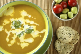Delicious mediterranean pumpkin soup