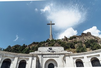 San Lorenzo de El Escorial, Spain, July 7, 2018: View of Valle de los Caidos or Valley of the