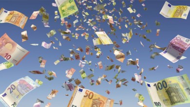 Symbolic image on the subject of money, winning the lottery, wealth, etc