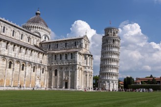Cathedral and famous leaning tower of Pisa, Italy, Europe