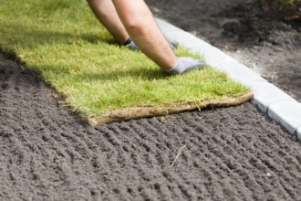 Laying turf