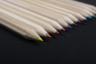 Variety of set of colored pencils for Drawing and painting