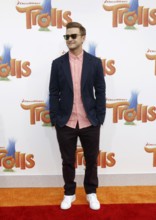 Justin Timberlake at the Los Angeles premiere of 'Trolls' held at the Regency Village Theatre in