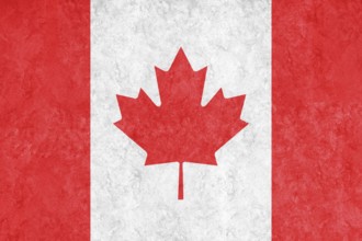 Canada Metallic flag, Textured flag, grunge flag