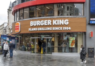 London, UK, March 22, 2024 : Burger King fast food restaurant in London. Burger King is an American