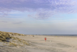Beach on the East Frisian island of Juist in spring