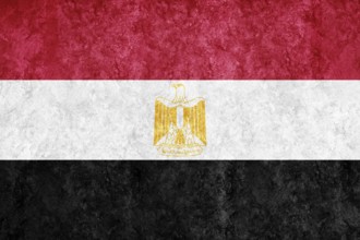 Egypt Metallic flag, Textured flag, grunge flag