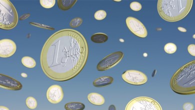 Symbolic image on the subject of money rain, wealth, money blessing, etc