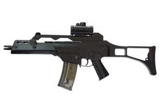 Softair weapon cropped on white background