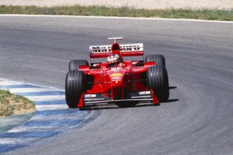 Formula 1 World Champion Michael Schumacher on the track in the Ferrari F399, German GP at the