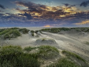 Sunset on the beach at Romo, Denmark, Europe