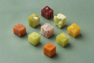 High angle composition healthy frozen food 3