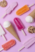 Homemade popsicle ice cream cones