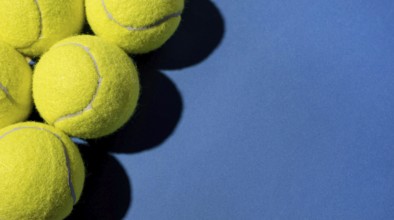 Top view tennis balls with copy space. Resolution and high quality beautiful photo