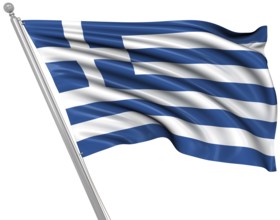 Flag of Greece, This is a computer generated and 3d rendered image