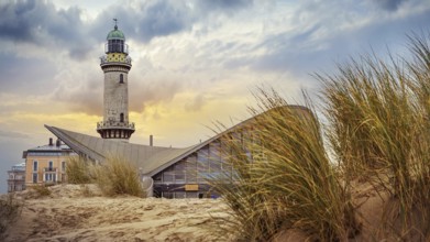 the famous lighthouse of rostock-warnemünde