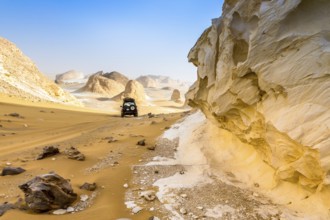 White Desert at Farafra in the Sahara of Egypt. Africa