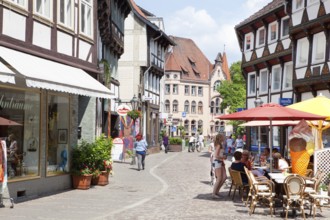 Half-timbered houses in the market square, Einbeck, Lower Saxony, Germany, Europe, Fachwerkhäuser