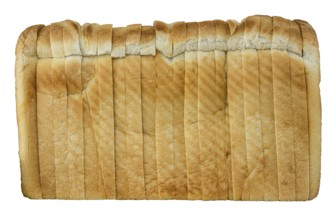 Isolated Loaf Of White Sliced Bread On A White Background