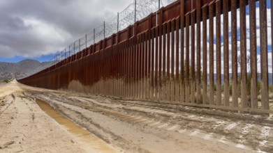 Jacumba Hot Springs border wall in California fortifies the US-Mexico boundary, addressing security