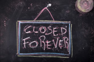 Sign indicating local What will be closed forever