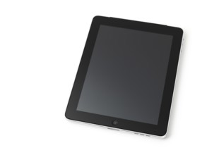Apple iPad 3G tablet isolated on white background