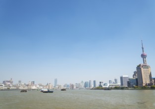 View of shanghai river buildings in china
