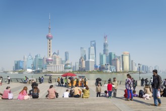 View of pudong skyline in shanghai china
