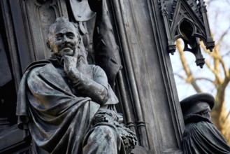 Ernst Moritz Arndt figure on the Rubenow Monument in front of the University of Greifswald in front
