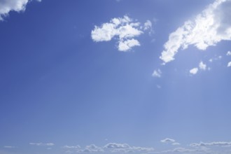 Blue sky background and summer white clouds