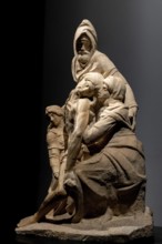 FLORENCE, ITALY, SEPTEMBER 18, 2023, The unfinished Pieta sculpture of Michelangelo in the