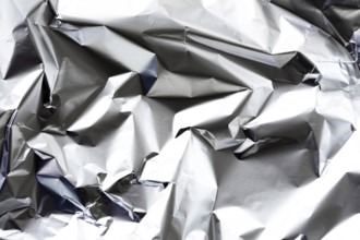 Crumpled aluminium foil background