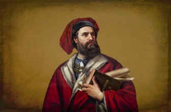 Marco Polo, c.?1254 –1324, an Italian merchant, explorer and writer, digital edited
