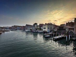 Boats on a canal in Venice, lagoon city of Venice, Veneto, Italy, Europe