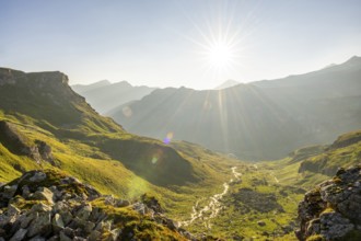 Sunrise in the Mountains at Hochalpenstraße, Pinzgau, Salzburg, Austria, Europe