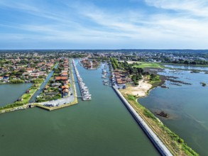 La Teste-de-Buch from a drone, Arcachon, Gironde, France, Europe
