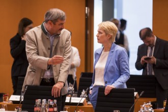 Markus Söder (CSU Chairman and Minister President of Bavaria) and Manuela Schwesig (SPD, Minister