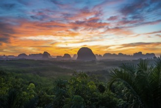 Panorama, Din Daeng Doi, sunrise, Krabi, Thailand, Asia
