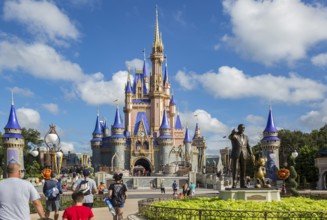 Cinderella's Castle at the end of Main Street in the Magic Kingdom at Walt Disney World, Orlando,