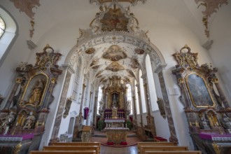 Interior of the baroque church of St Peter and Paul, Thalstr .31, Peterstahl, Oy Mittelberg,