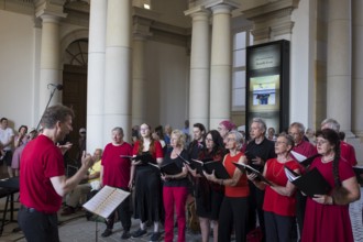 Hans-Beimler-Chor at the Humboldt Forum as part of the Fête de la Musique. The music event, which