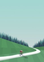 Copy space template graphic poster, outdoor cycling background with room for text