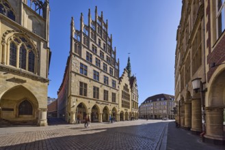 Old town, historic buildings, facade, window, gable, arcades, cobblestone street, pedestrians as