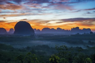 Panorama, Din Daeng Doi, sunrise, Krabi, Thailand, Asia