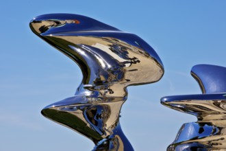 Stainless steel sculpture entitled Points of View by Tony Cragg, Mathildenhöhe, Darmstadt, Hesse,
