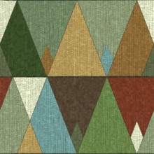 Abstract art forest mosaic style seamless pattern