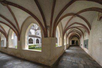 Cloister around 1370 in the Neustift St Margarethen monastery, Vahrn, district of Bolzano, South