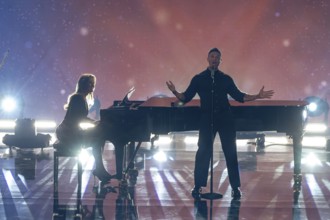 Patrice and Daniel Aminati with the song Steh auf at the Beatrice Egli Show in Studio Berlin
