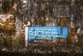 Graffiti, Street Art, Tonsai Beach, Ton Sai Bay, Ao Nang, Krabi, Thailand, Asia